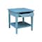International Concepts Rectangle Spencer End Table, 24 W, 24 in L, 25 in H, Wood, Antique Rubbed Ocean Blue OT32-8E - alternate 6